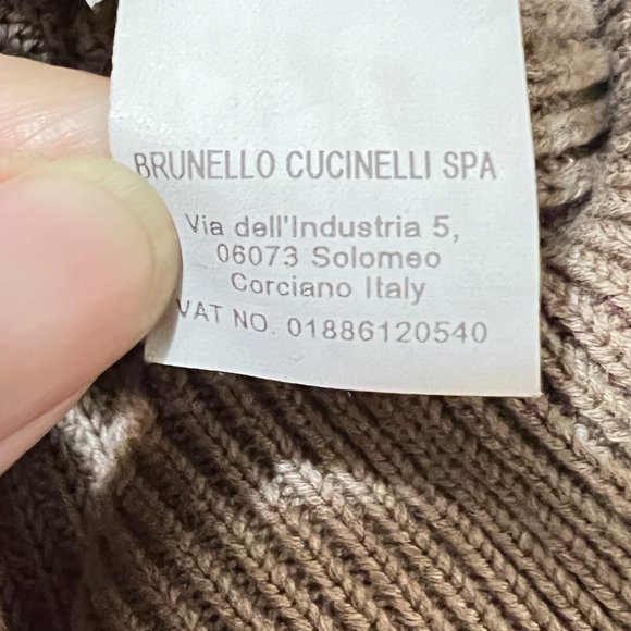 $1495 Authentic BRUNELLO CUCINELLI Made in ITALY Men's Brown Sweater Sz.54 EU - Picture 12 of 12